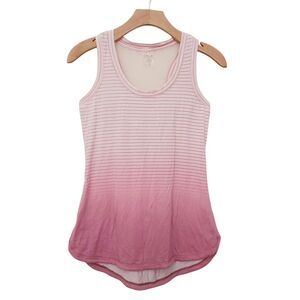Calia by Carrie Underwood Tank Top Womens Small Pink Stripes Athleisure Gym